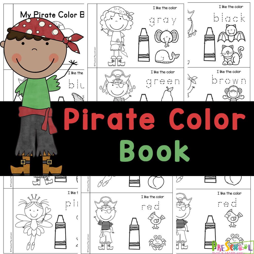 Ðâ ï free printable pirate colours name for kids printable book