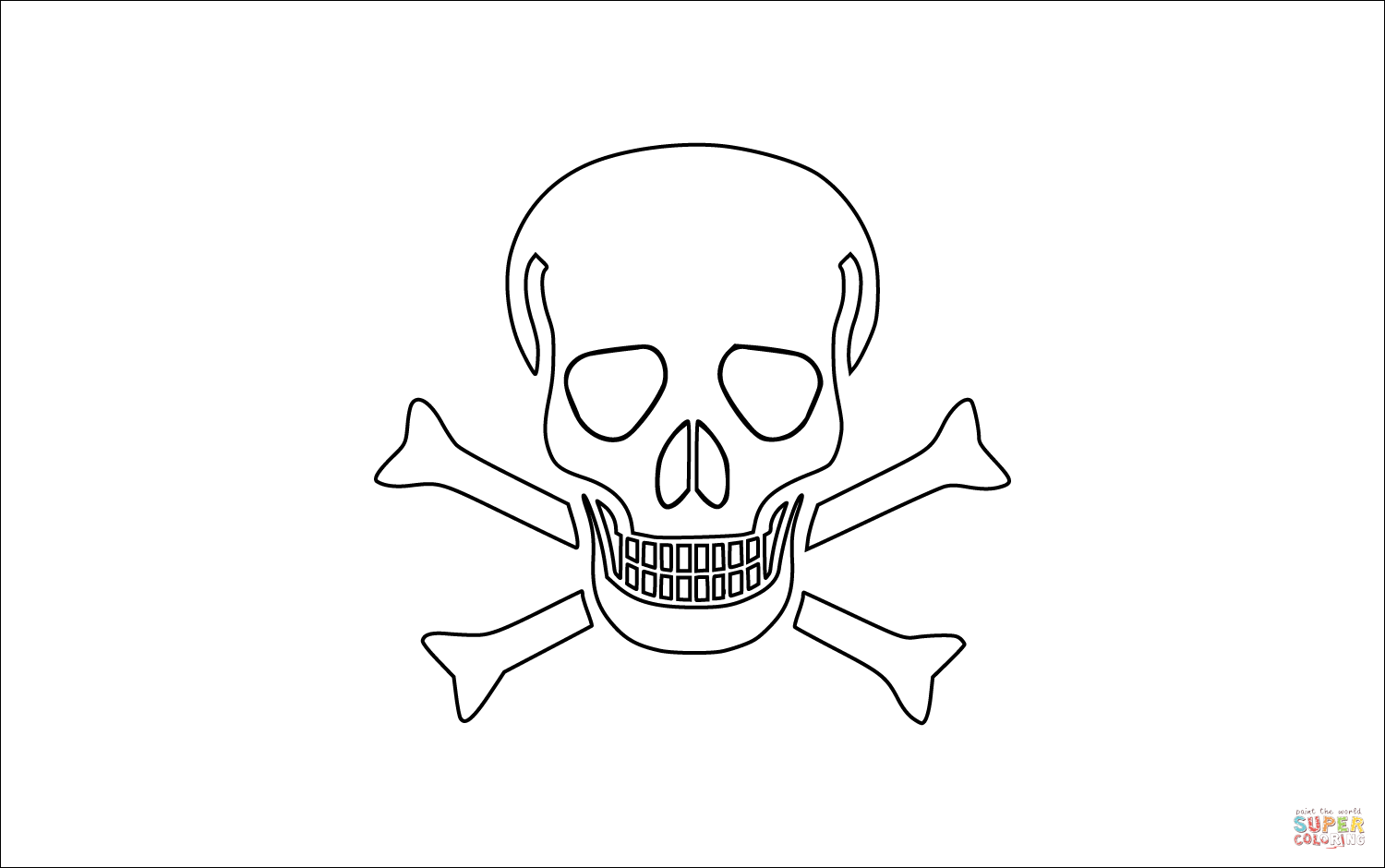 Pirate flag coloring page free printable coloring pages