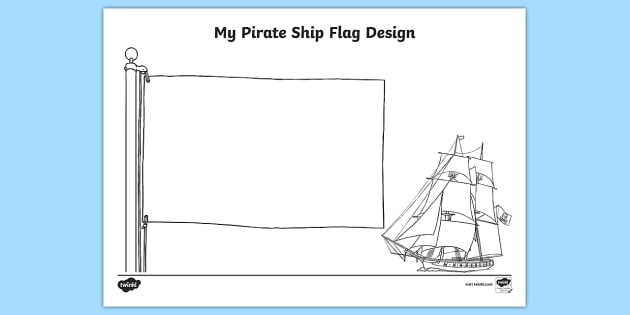 Pirate flag louring design a flag primary resource