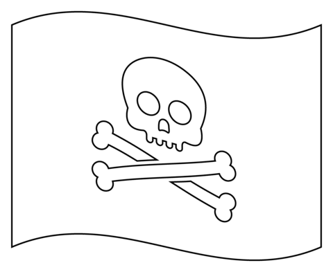 Pirate flag emoji coloring page free printable coloring pages