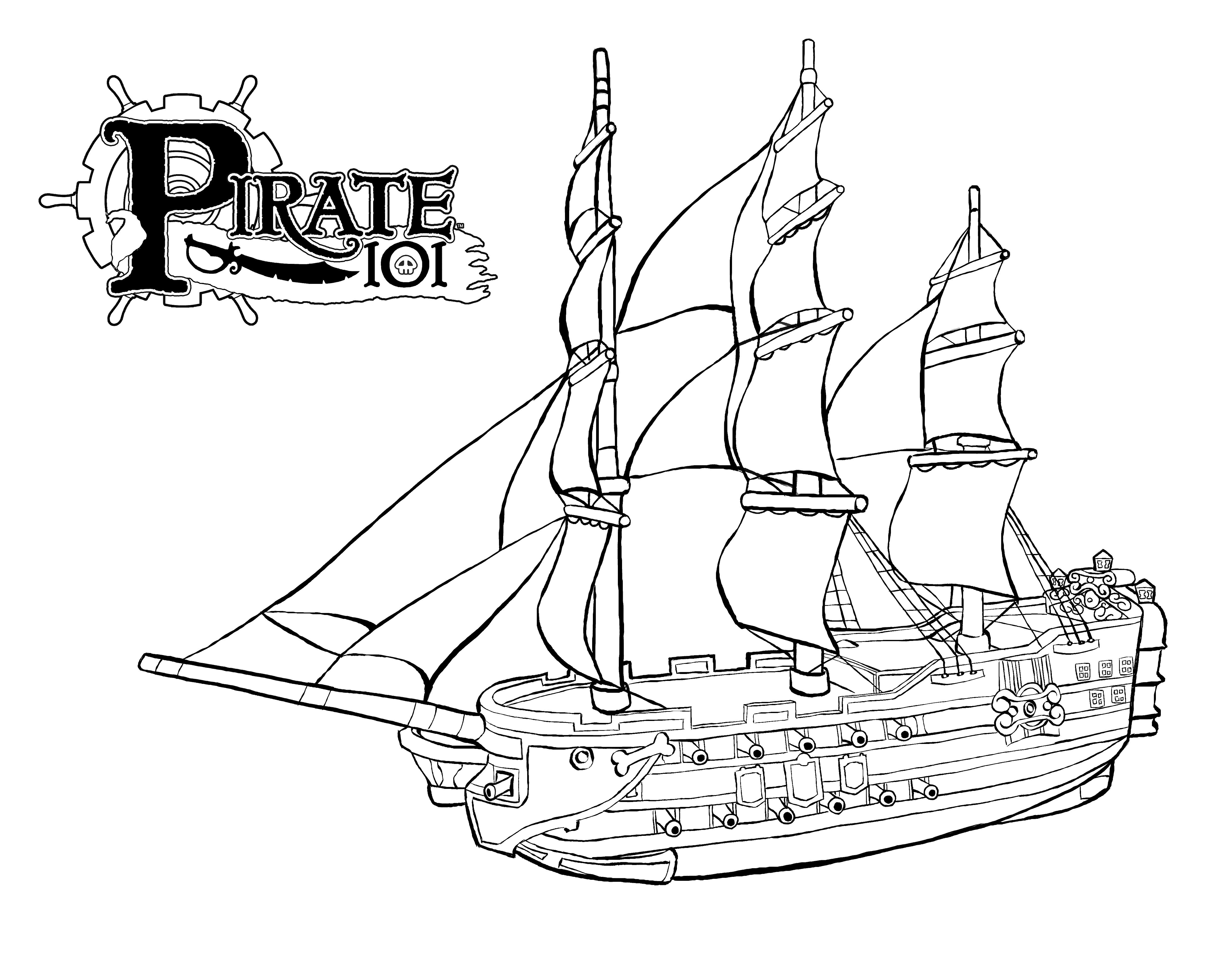Pirate coloring pages free online game
