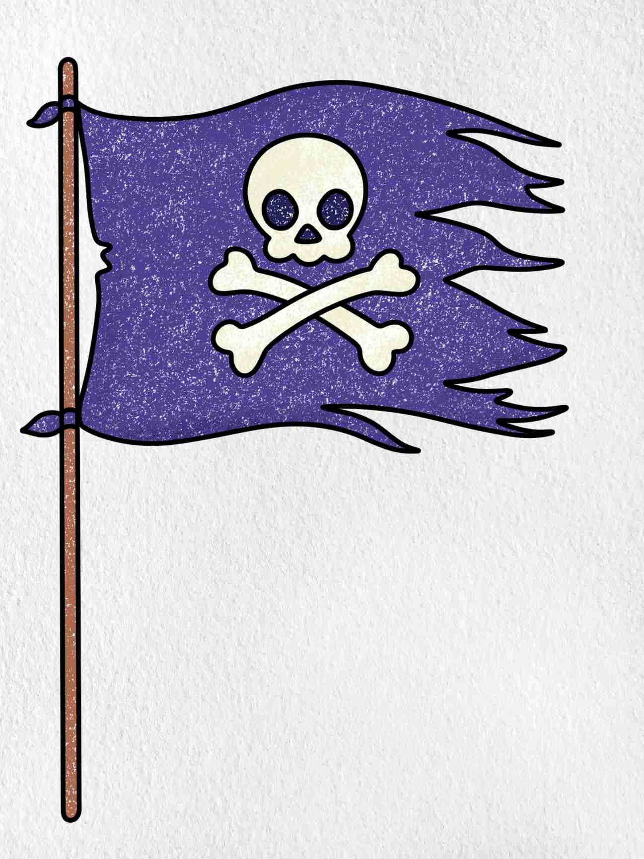 How to draw a pirate flag