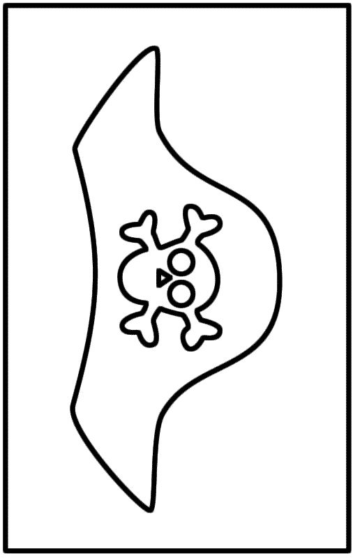 Coloring page pirate hat