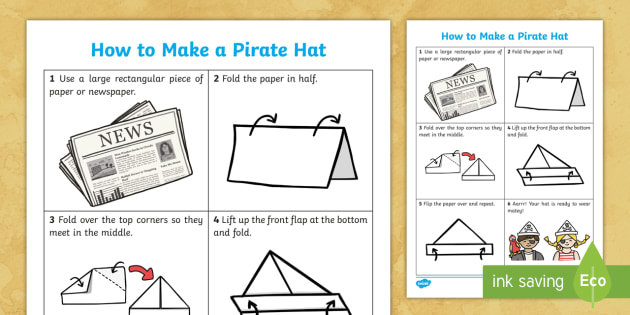 Pirate hat template f