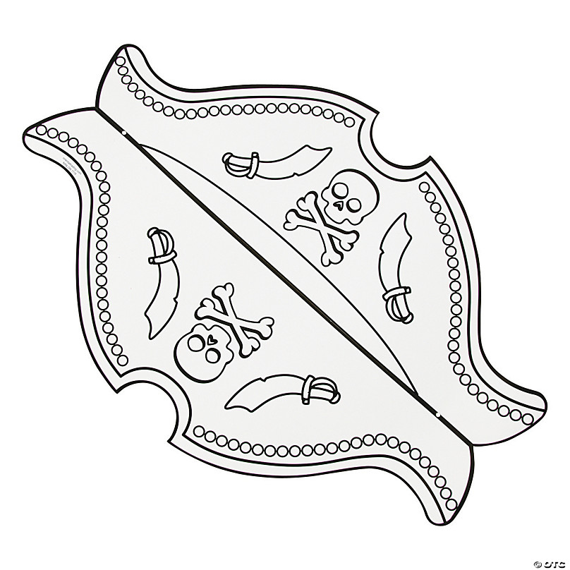 Color your own pirate hats