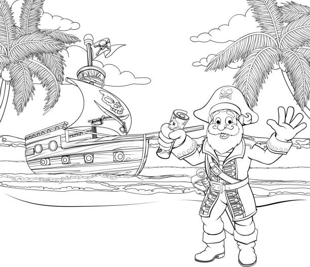 Paper pirate hat stock illustrations royalty