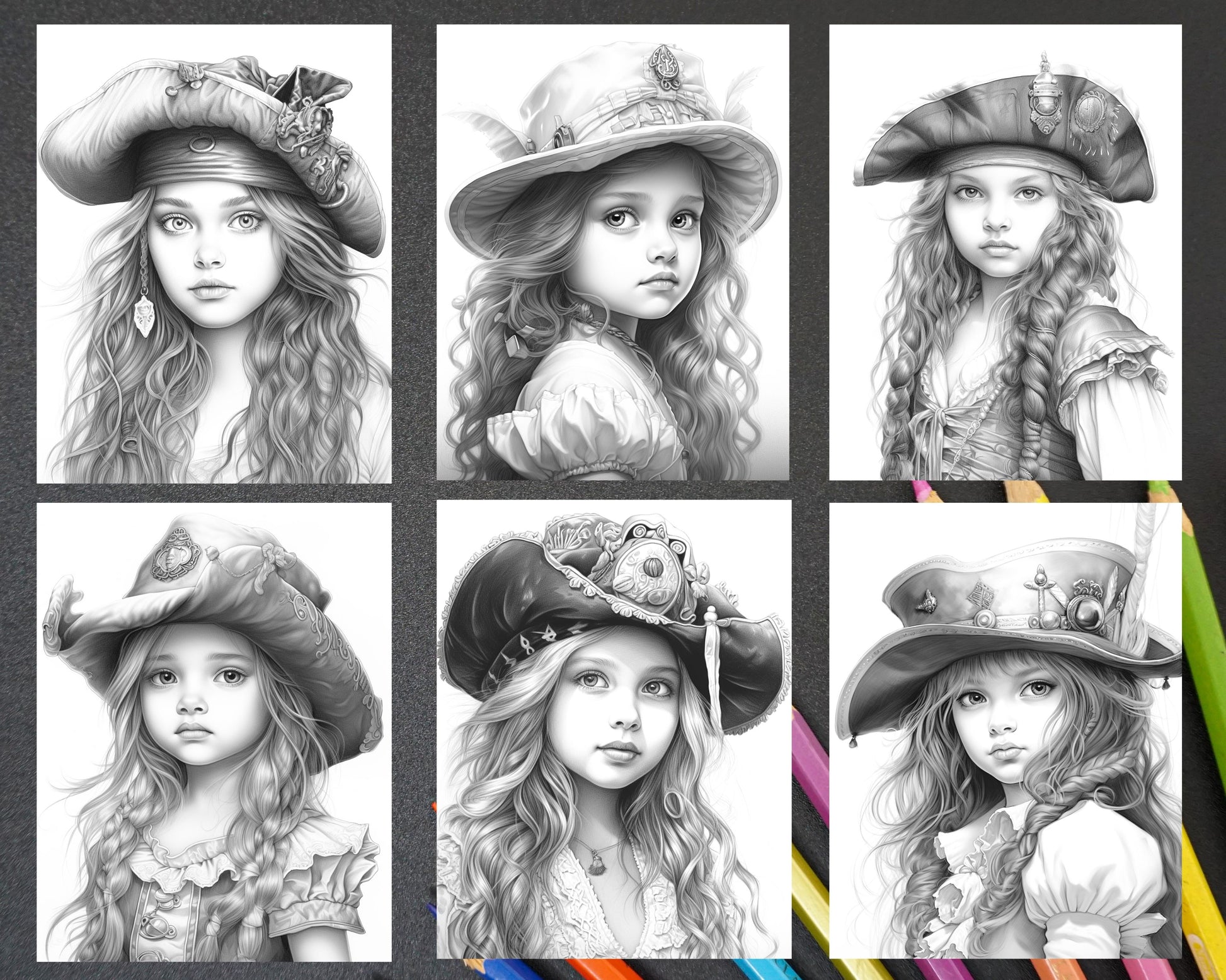 Adorable pirates grayscale coloring pages printable for adults pdf â coloring