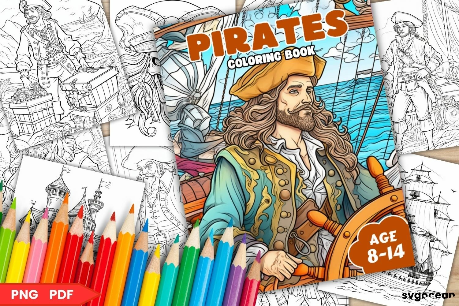 Pirates coloring book coloring pages for kids