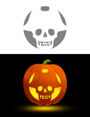 Free printable skull pumpkin stencils page