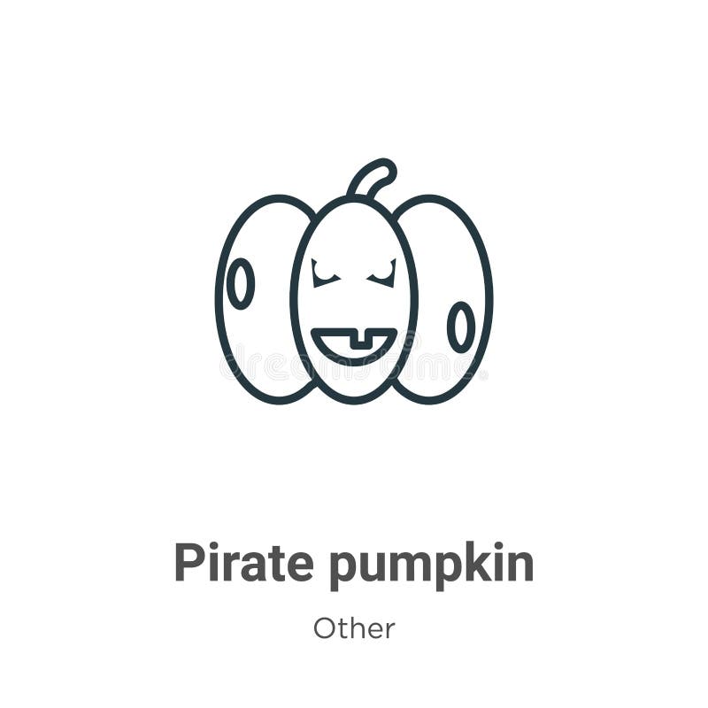 Pirate pumpkin stock vector illustration of autumn background