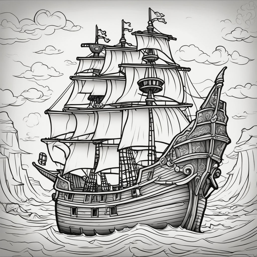 Positioned together in a way that allows them to connect and form the main hull draw the main hull around the four ships
