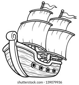 Pirate ship outline images stock photos d objects vectors