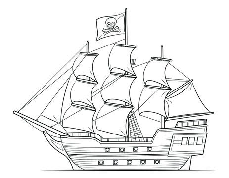 Pirate ship sketch images â browse photos vectors and video