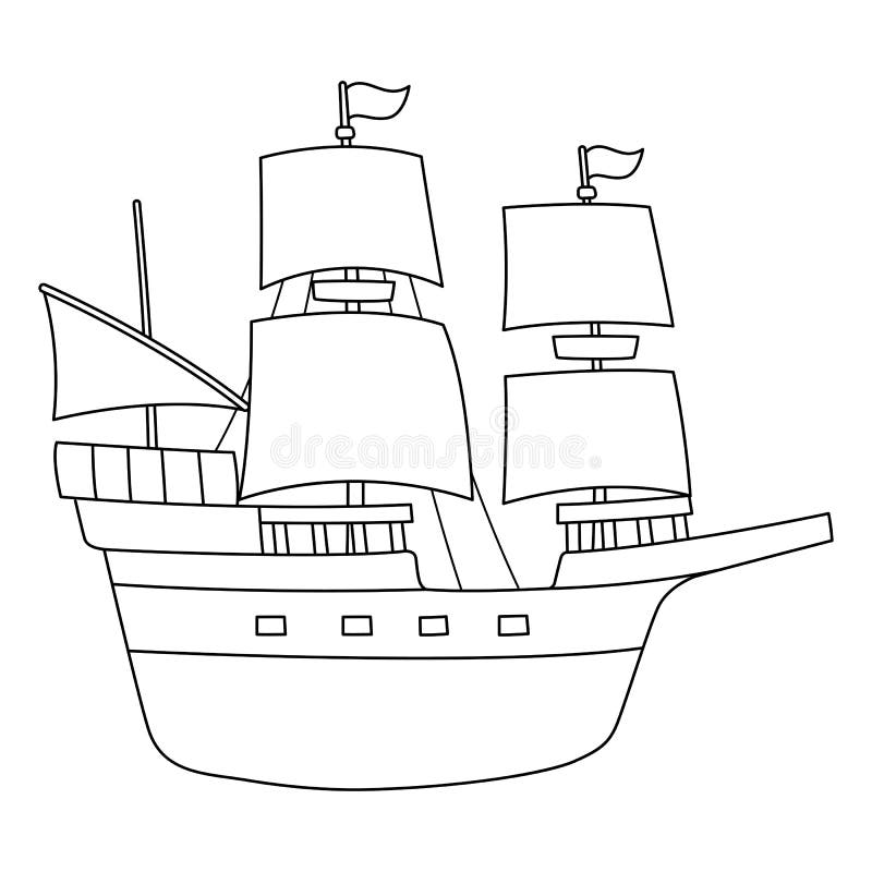 Sail boat coloring page stock illustrations â sail boat coloring page stock illustrations vectors clipart
