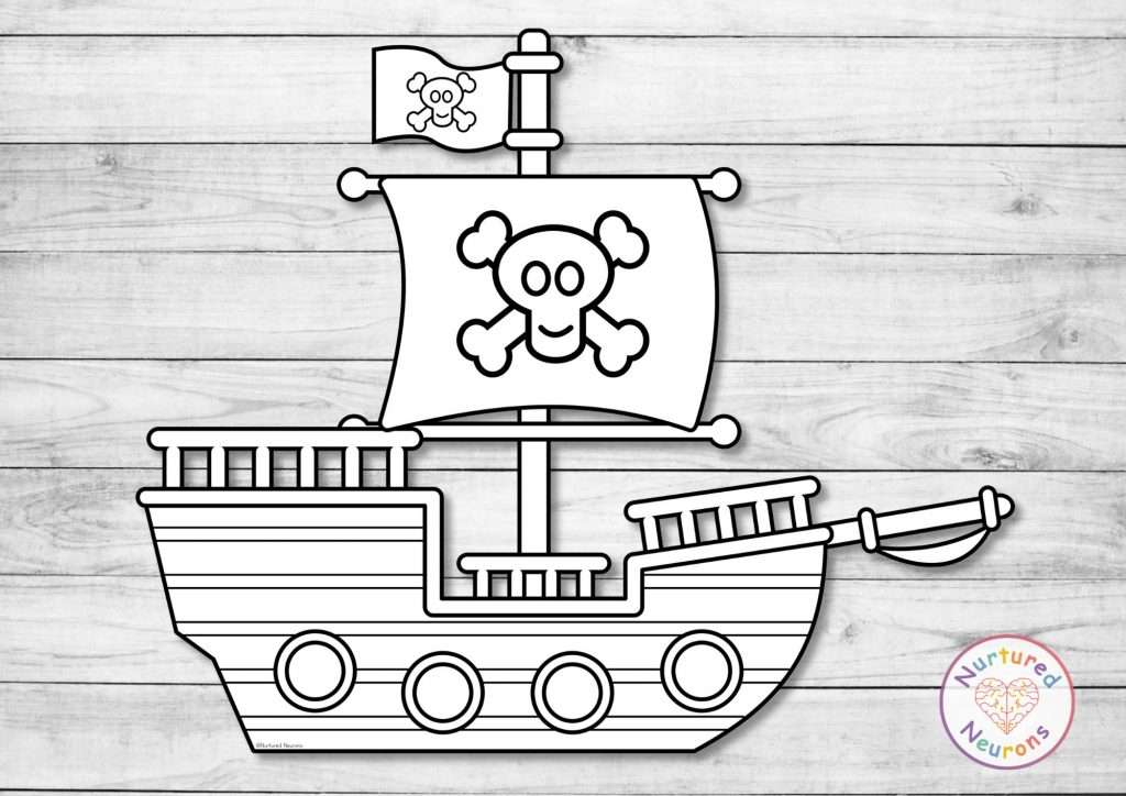 Build a pirate ship craft printable paper templates