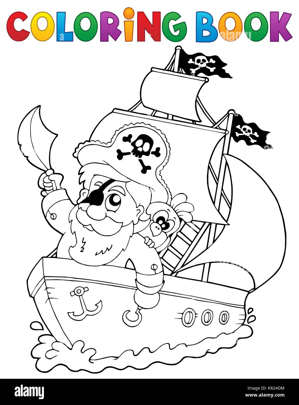Coloring book illustration of wind hi