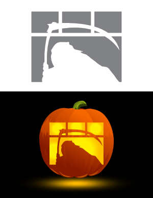 Free printable monster pumpkin stencils page