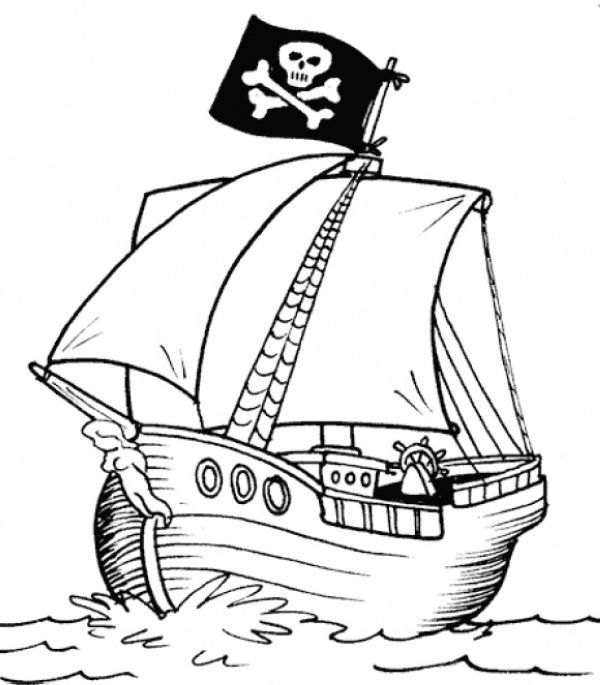 Printable pirate ships coloring pages pdf