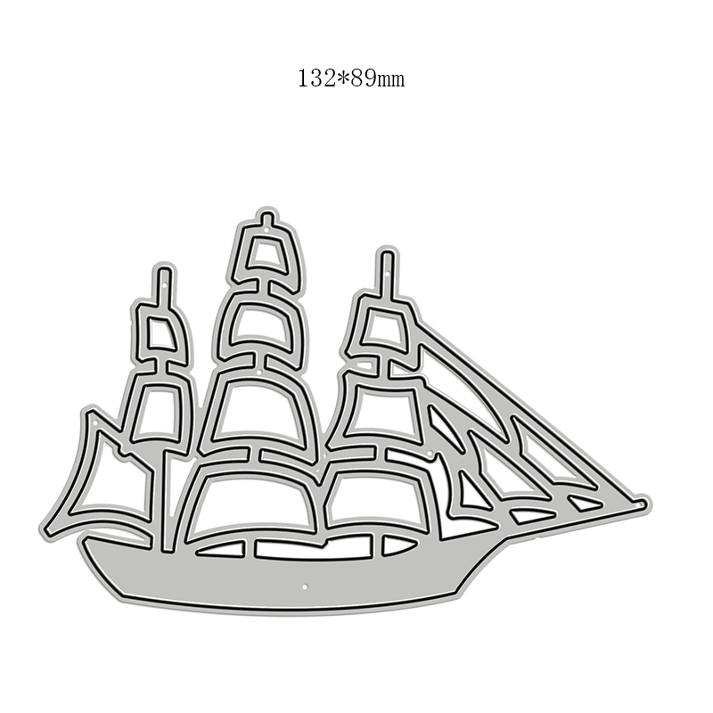 Pirate ship diy metal cutting dies for scrapbooking paper stencil and card making decoration new embossing craft no stamps