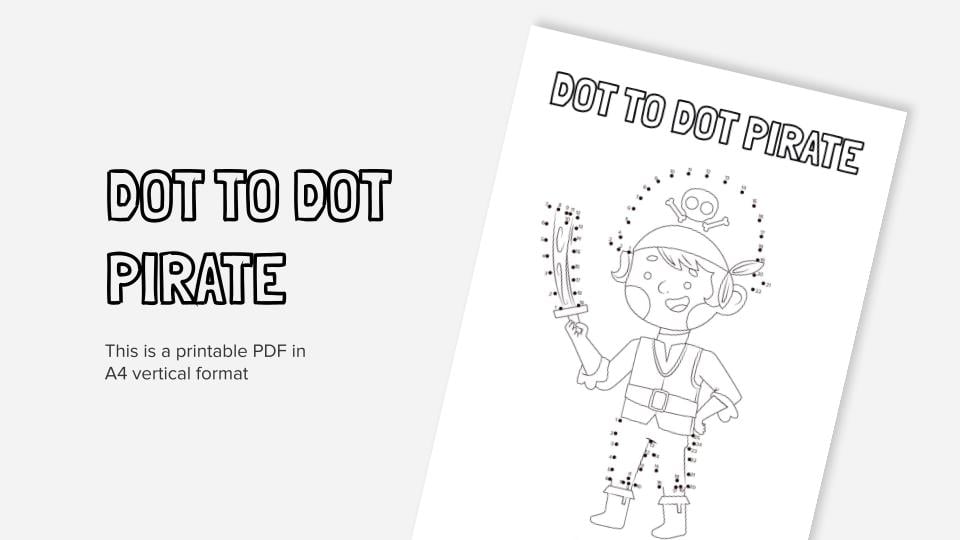 Pirate octopus printable coloring worksheet