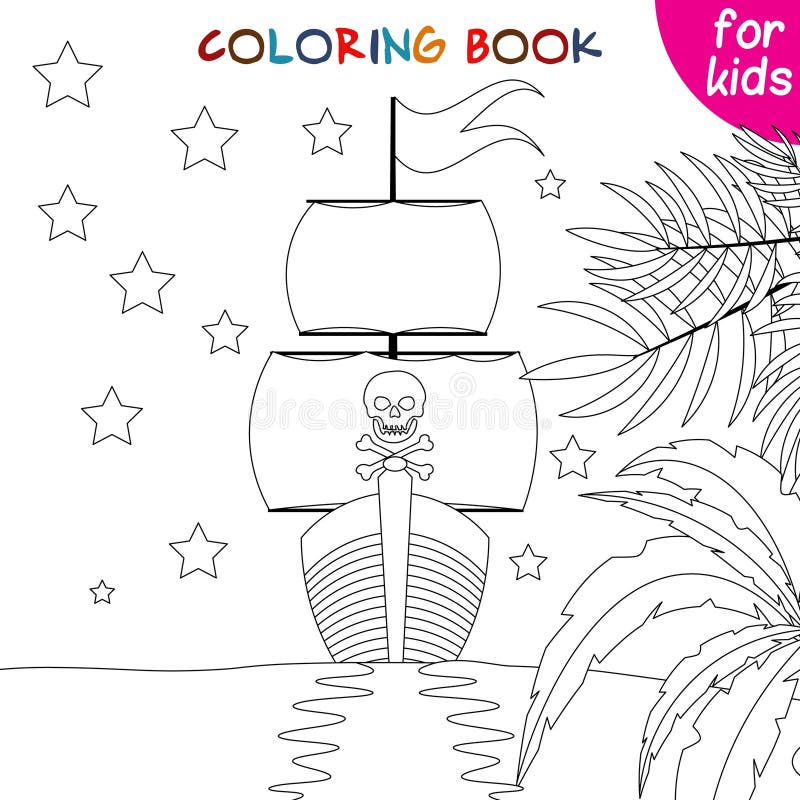 Pirate ship coloring stock illustrations â pirate ship coloring stock illustrations vectors clipart