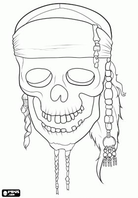 Plicolor the skull of the film pirates of the caribbean printable pages and coloring booâ pirate coloring pages halloween coloring halloween coloring pages