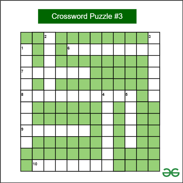 Crossword puzzle of the week for database and queries