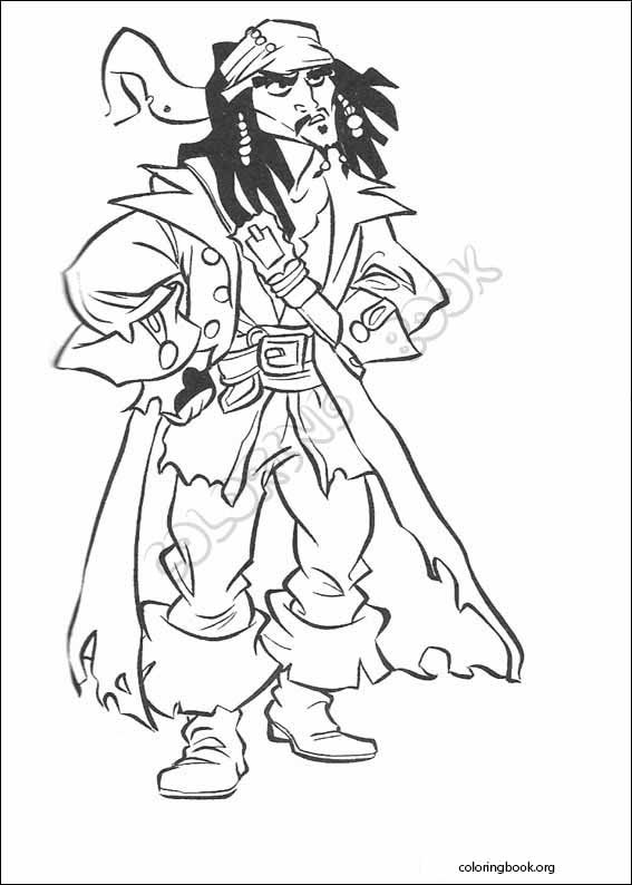 Pirates of the caribbean coloring page