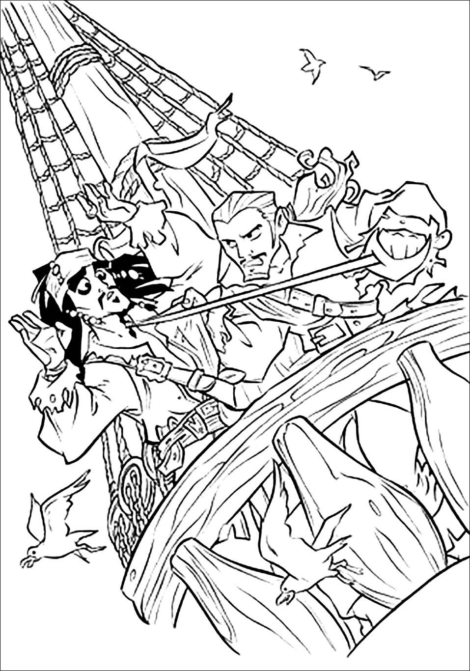 Battle of the caribbean pirates