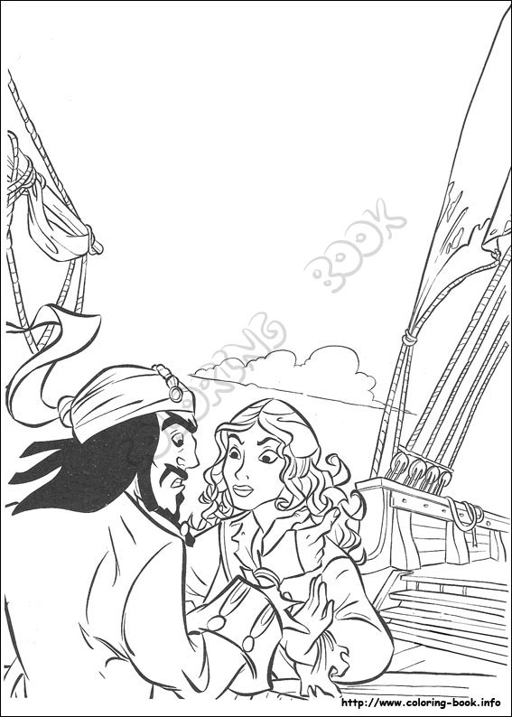 Pirates of the caribbean coloring picture