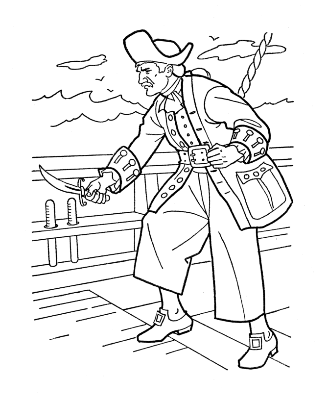 Bluebonkers caribbean pirates of the sea coloring pages