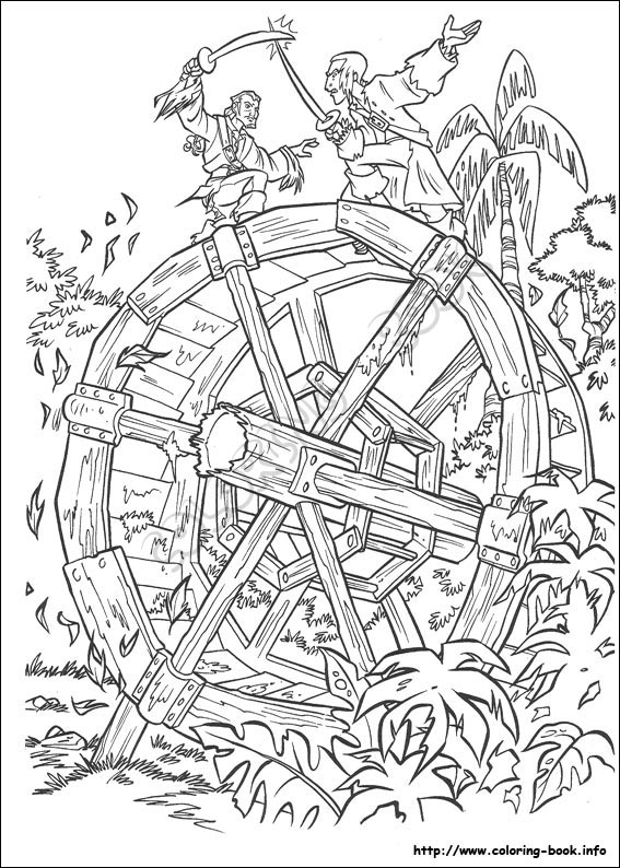 Pirates of the caribbean coloring picture