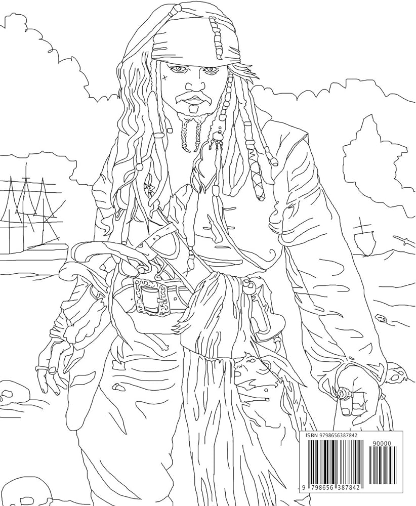 Pirates of the caribbean coloring book for adults and kids coloring all your favorite pirates of the caribbean characters jason mark books