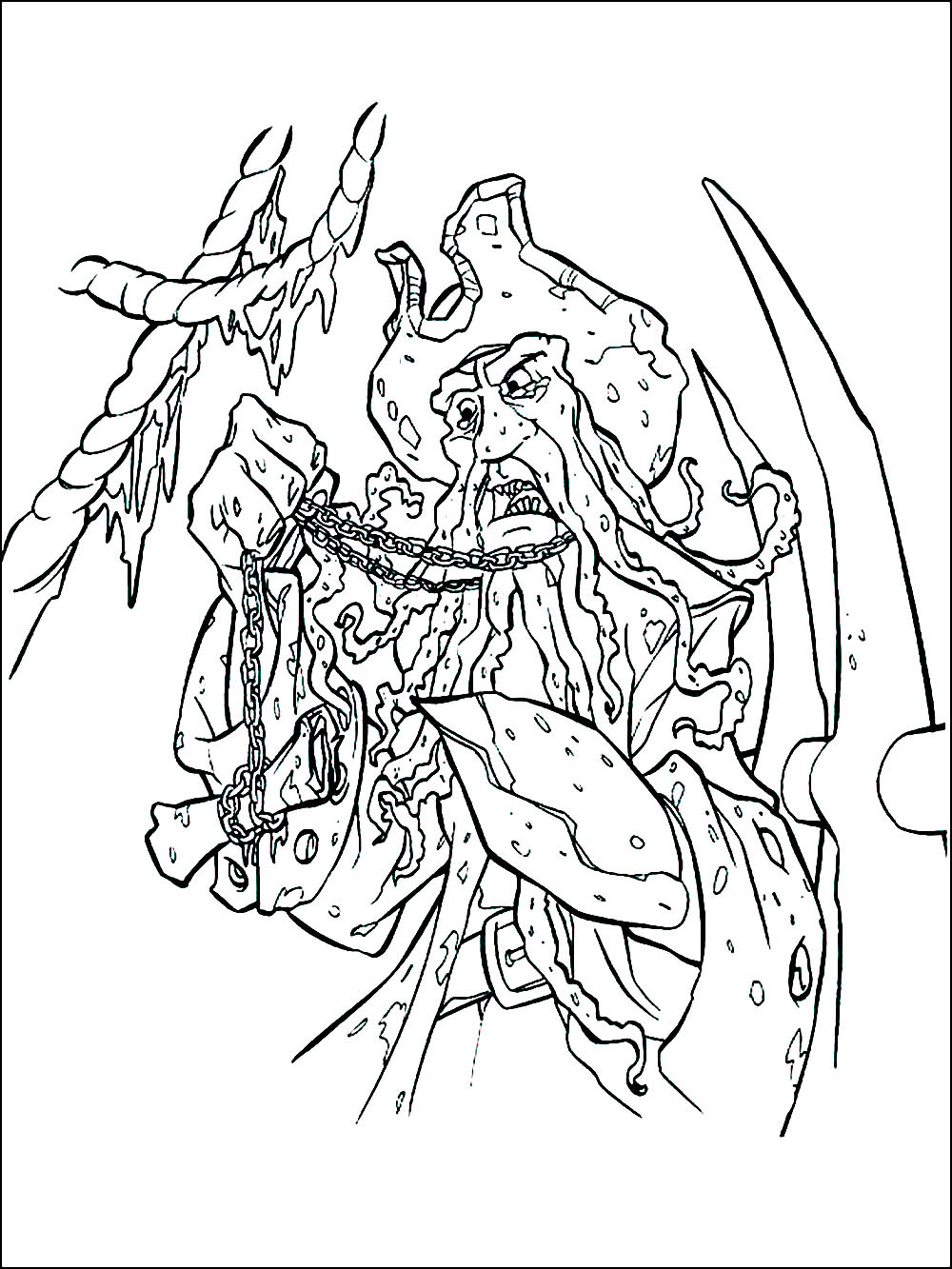 Pirates of the caribbean coloring pages for kids