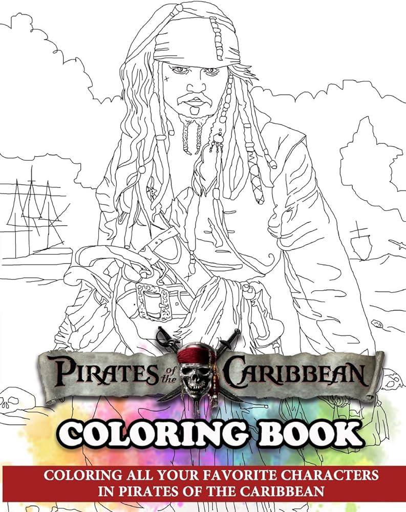 Pirates of the caribbean coloring book coloring all your favorite characters in pirates of the caribbean books
