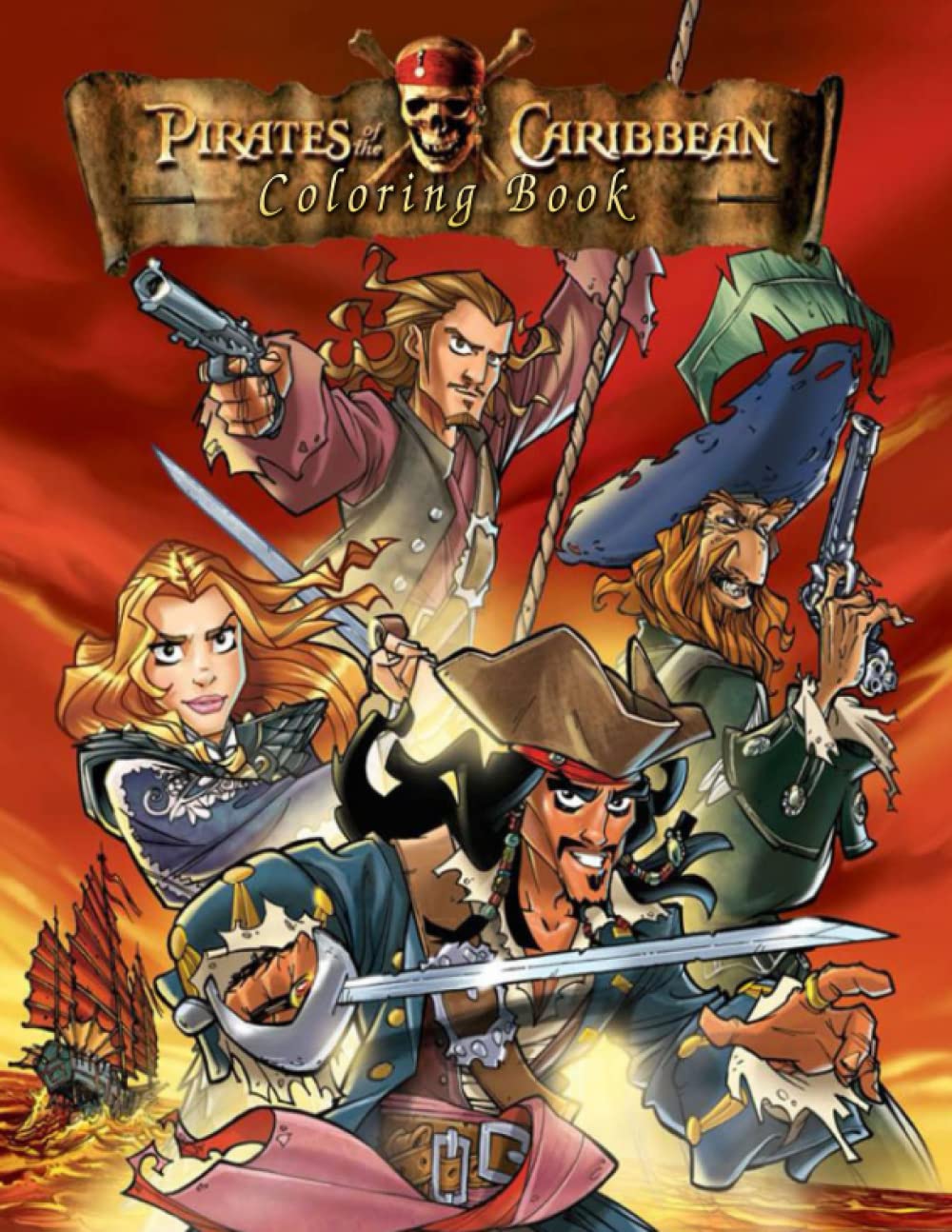 Buy pirates of the caribbean coloring book coloring book for kids ages