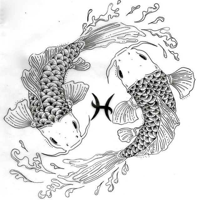 Colouring pages pisces