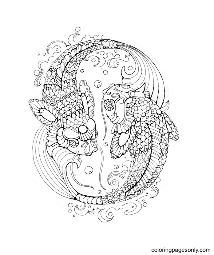 Pisces coloring pages printable for free download