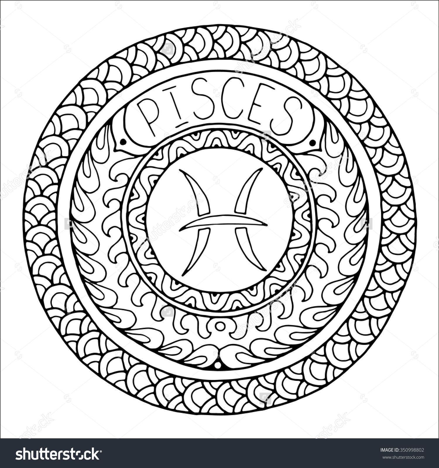 Zodiac sign pisces constellation mandala ethnic stock vector royalty free shutterstock aquarius constellation tattoo zodiac signs colors pisces constellation