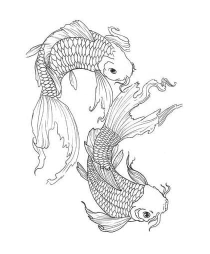 Free pisces zodiac sign coloring page
