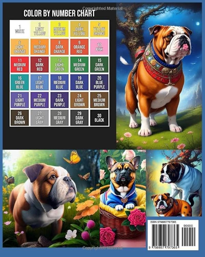 Pitbull color by number pitbull dog coloring pages for adults stiwart john books