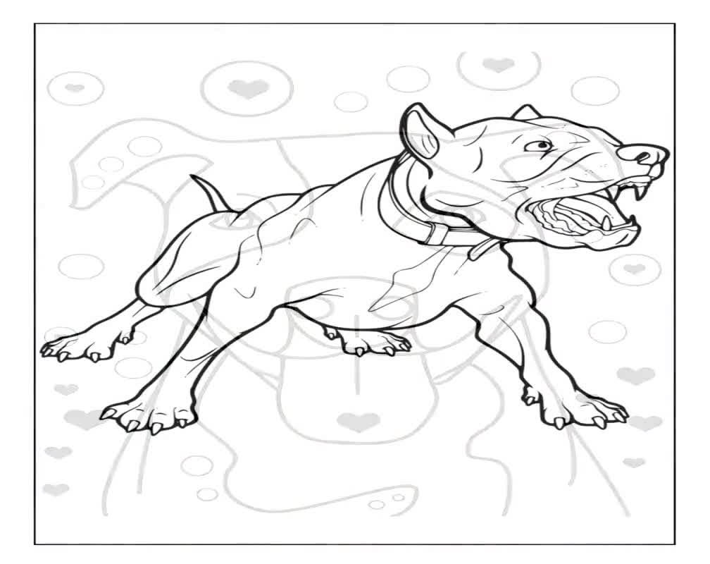Printable pitbull coloring pages for kids and adults