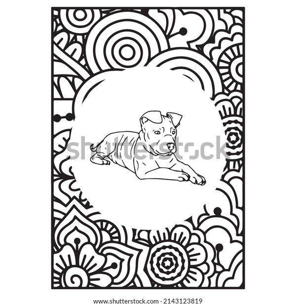 Pitbull dog coloring page interior dog stock vector royalty free