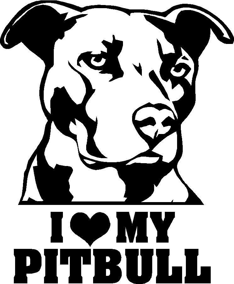 I love my pitbull decal