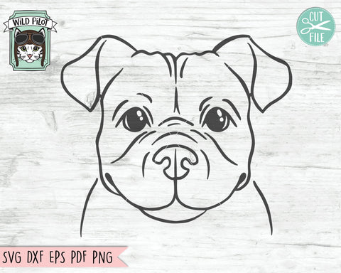 Pitbull svg file dog svg file pittie svg dog cut file animal face svg cute dog svg dog face svg animal svg file pitbull cut file