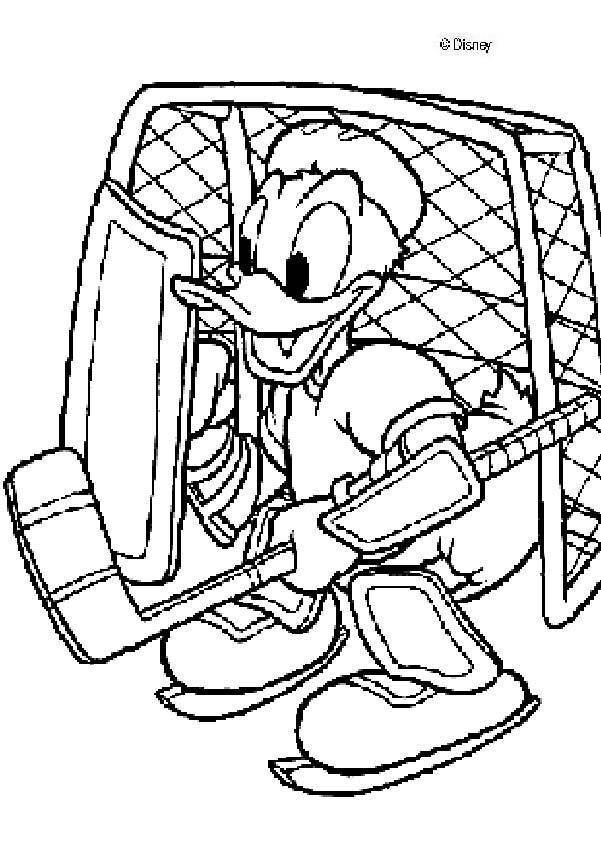 Donald the mighty duck hockey kids coloring pages for boys coloring pages