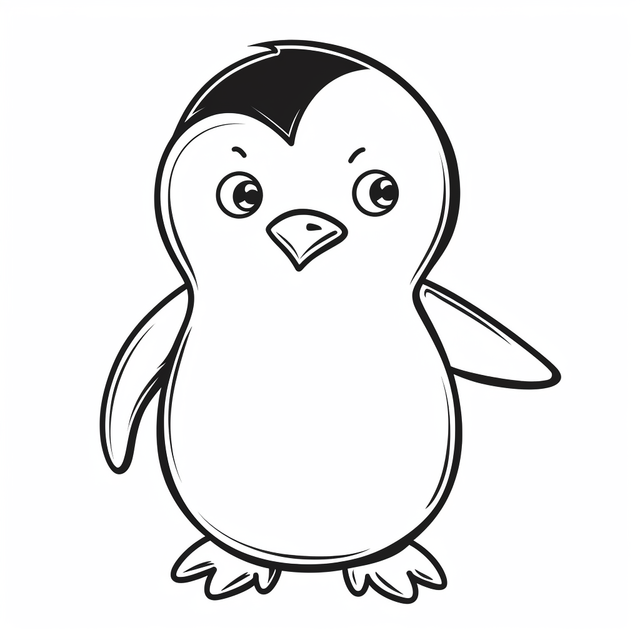 Easy penguin outline png transparent images free download vector files