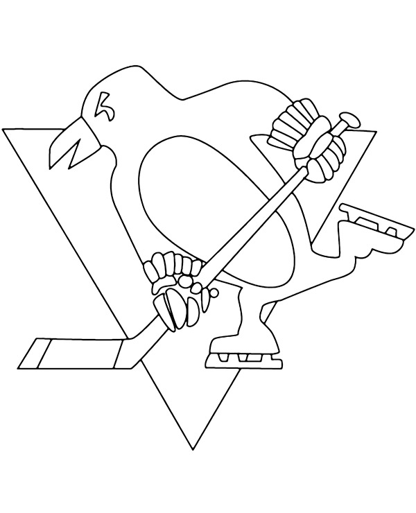 Pittsburgh penguins crest coloring sheet