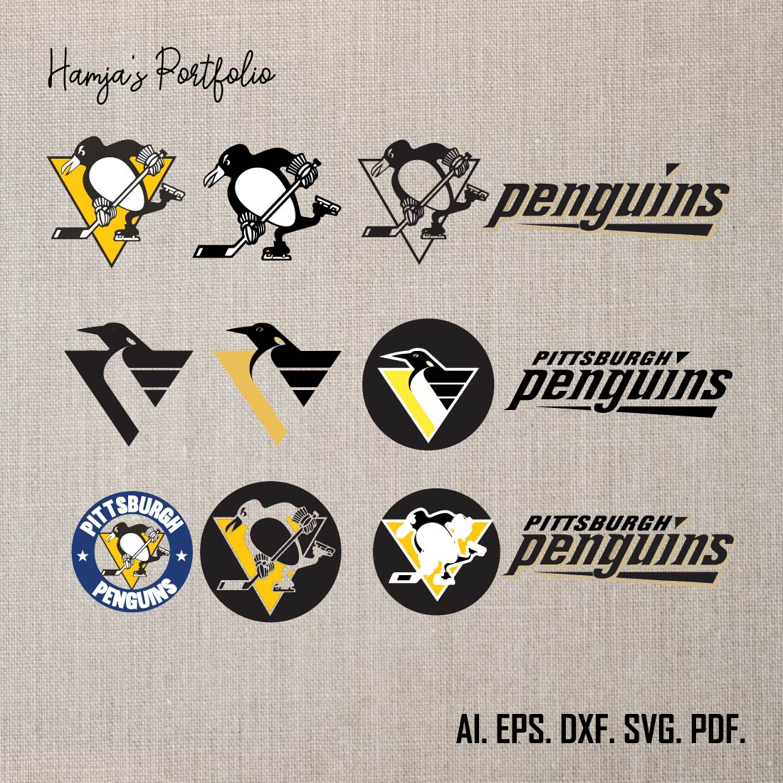 Pittsburgh penguins svg hockey svg pittsburgh penguins template pittsburgh penguins stencil hockey gifts pittsburgh penguins ornament
