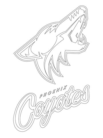 Phoenix coyotes logo coloring page free printable coloring pages